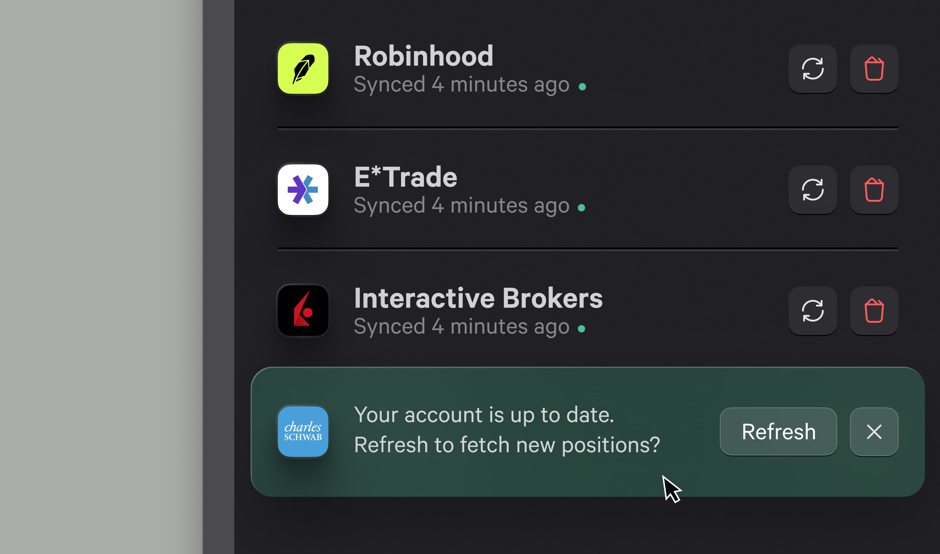 Sync your portfolio for deeper insights